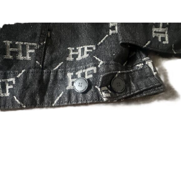 HOMME + FEMME LA, - Monogram Denim Jacket - Black size 3XL - Picture 5 of 5